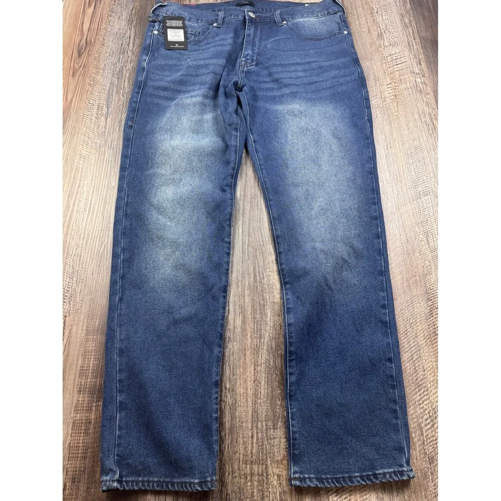 True Religion Geno SN Rivet NF Slim Jeans Dark Mirage Wash Blue Mens 36 700984